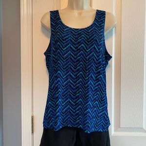 BUY 2 ITEMS & GET 1 FREE: Travellers by Chico’s Colourful Chevron Tank Sz 12